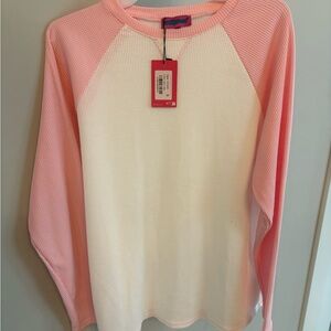 Edikted Pink and White Textured Top